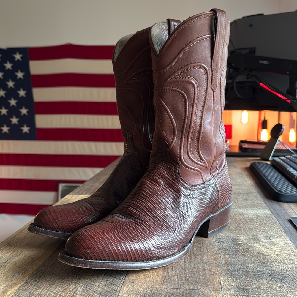 Tecovas Lizard Cowboy Boots Size 11 1/2 D